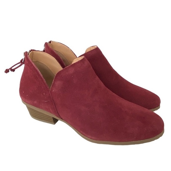 KENNETH COLE REACTION Women's Side Way Booties in Burgundy Suede Size 7M New - Picture 6 of 9